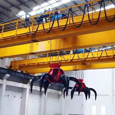 Grue au-dessus de seau