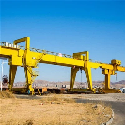 Grue à portique à double poutre sur rail au sol